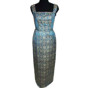 Vintage Gold Brocade Gown - XS, Small